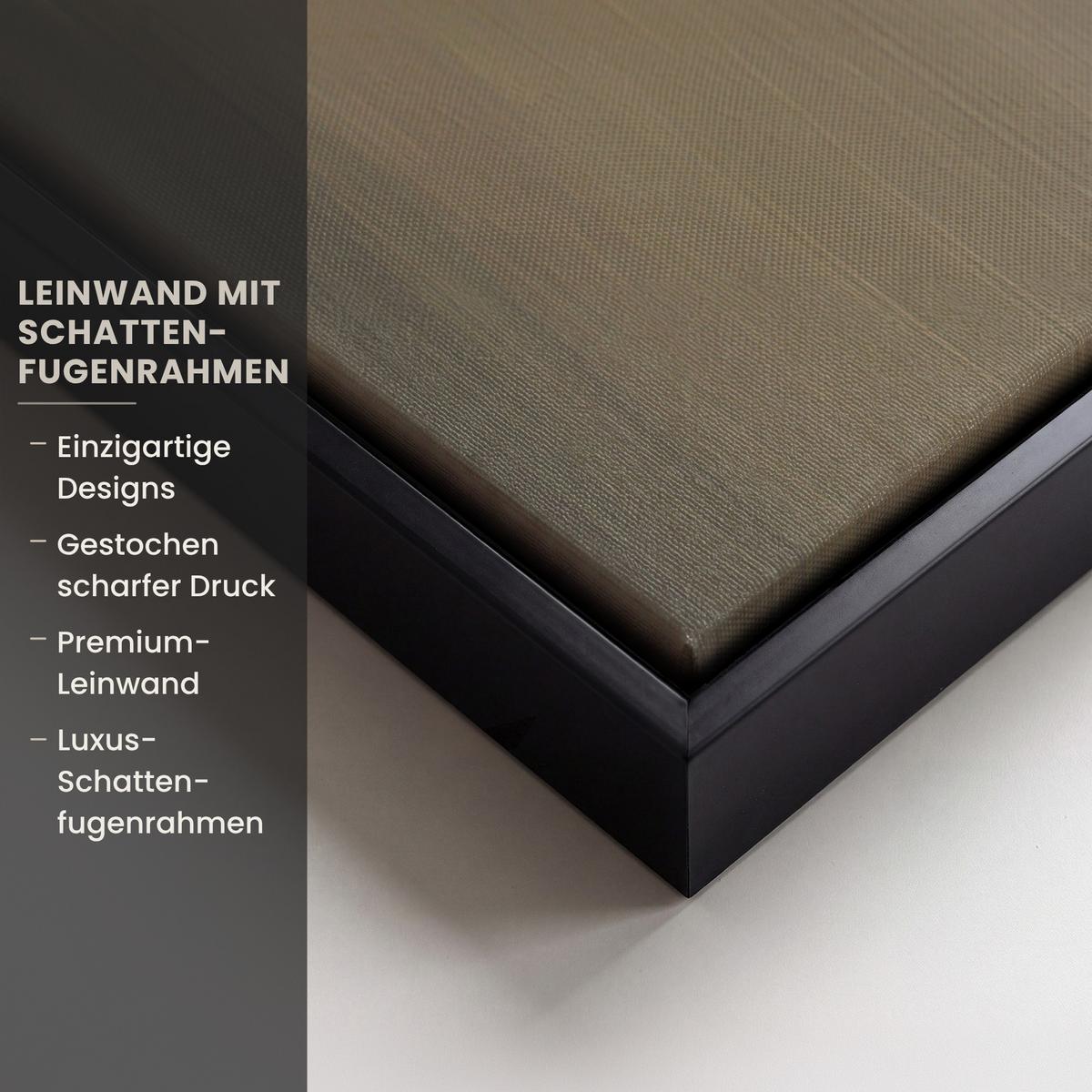 LEINWAND Bilder mit Rahmen - Hügel - Abstrakt - Kreuz - Christentum - 60x90 - Beige, Textil (60/90cm) - MuchoWow