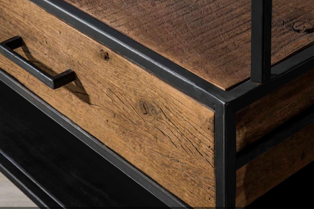 GARDEROBE TENBY Schwarz Metall - Schwarz, Metall (120/180/35cm) - KAWOLA