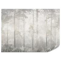 FOTOTAPETE für Wohnzimmer Nebliger Wald Vintage Bäume 400x280 - Beige/Grau, Papier (400/280cm) - Muralo