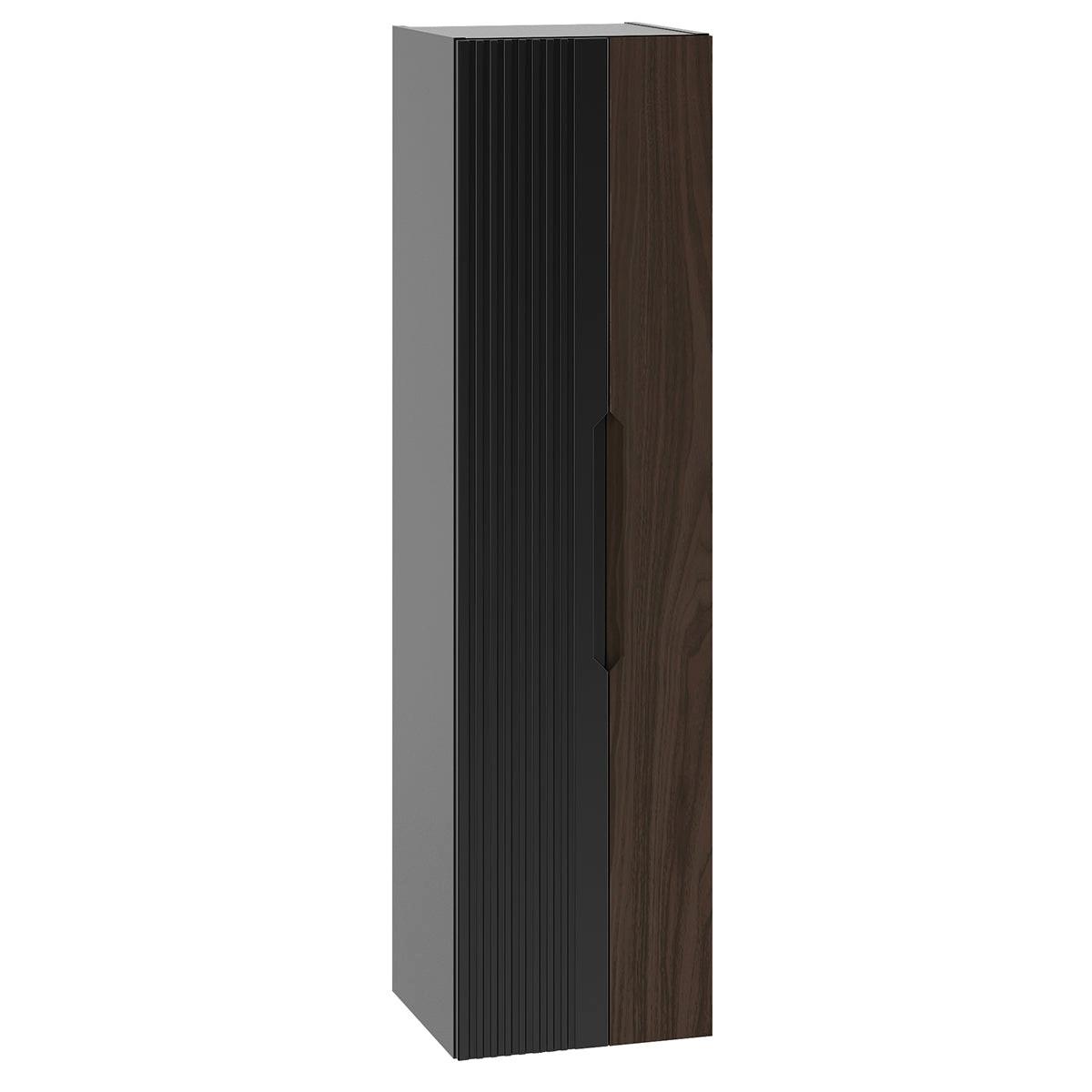HÄNGESÄULE Sylla Schwarz und Holz - Schwarz, Holzwerkstoff (34.5/130/31.8cm) - Petits-meubles