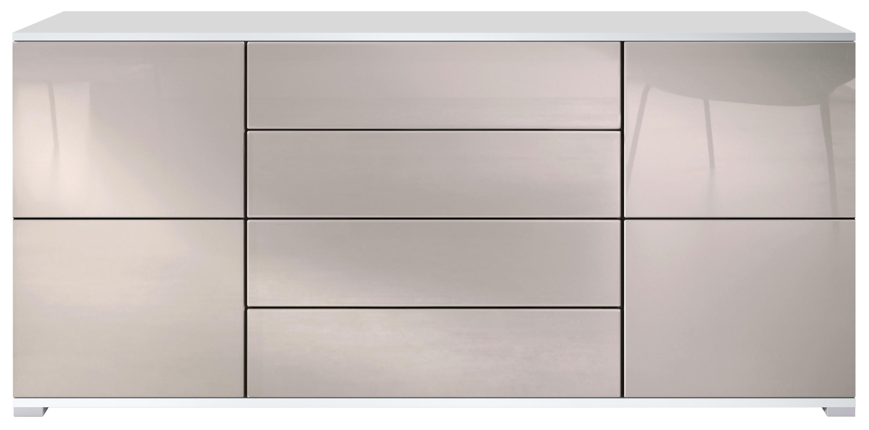 SIDEBOARD Rova Sandgrau Hochglanz - Sandfarben, Holzwerkstoff (166.5/75.5/35cm) - Vladon
