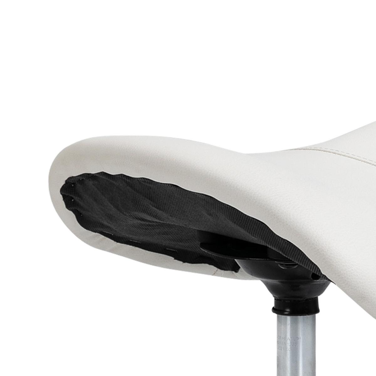 ARBEITSHOCKER Drehstuhl Drehhocker Rollhocker Sattelhocker Hocker Weiß - Weiß, Kunststoff (52/61/53cm) - HOMCOM