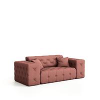 SOFA 2-sitzer Chantal - Rosa, Holzwerkstoff/Textil (186/78/96cm) - Fun Möbel