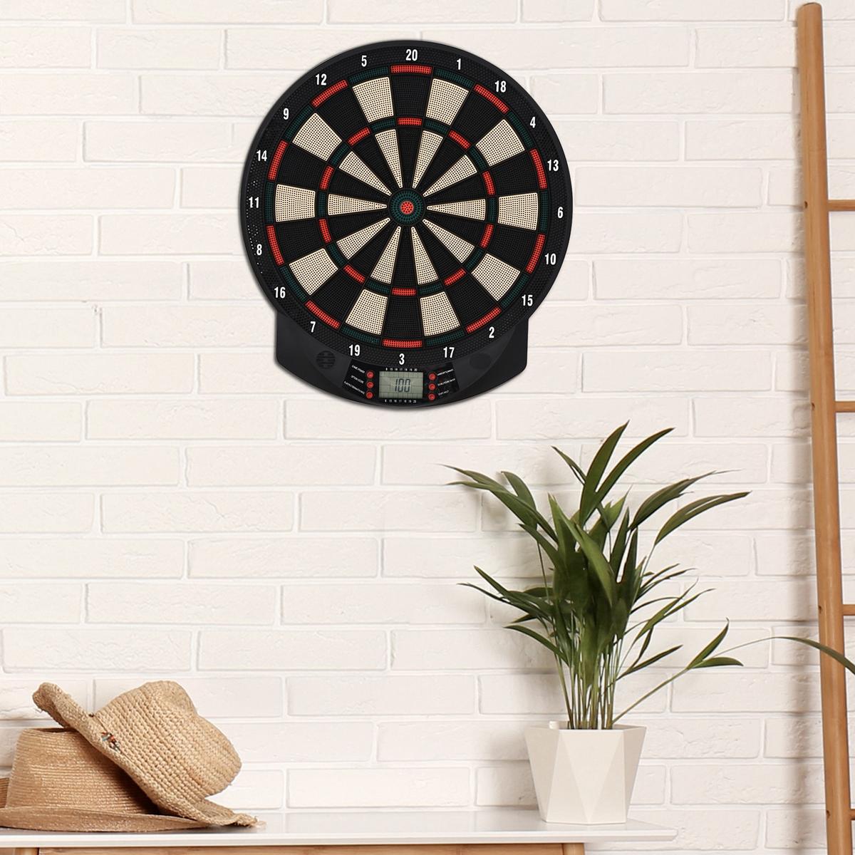 ELEKTRONISCHE Dartscheibe - Schwarz, Kunststoff (39.5/44cm) - HOMCOM