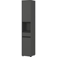 HOCHSCHRANK HAMBURG Soft-Close Modern 33x181x34 cm Graphit - Schwarz, Holzwerkstoff (33/181/34cm) - KADIMA DESIGN