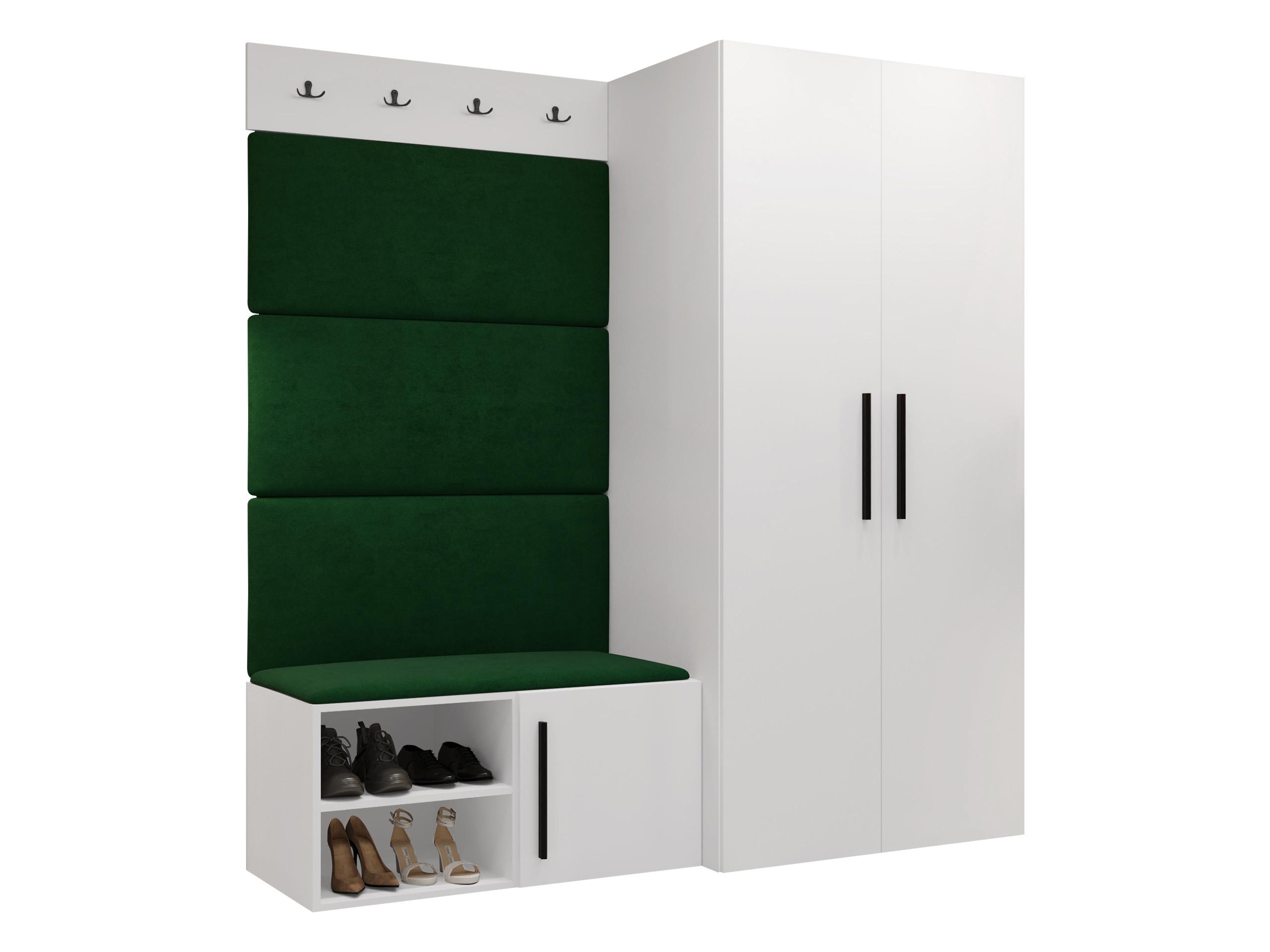 GARDEROBEN-SET Medi I - Schwarz/Weiß, Holzwerkstoff/Kunststoff (80/191/50cm) - MIRJAN24