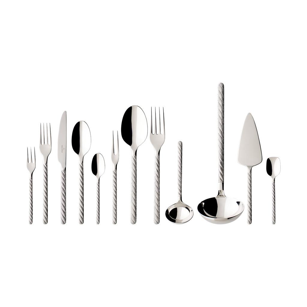 TAFELBESTECK Montauk silber 70-tlg. - Silberfarben, Metall - Villeroy & Boch
