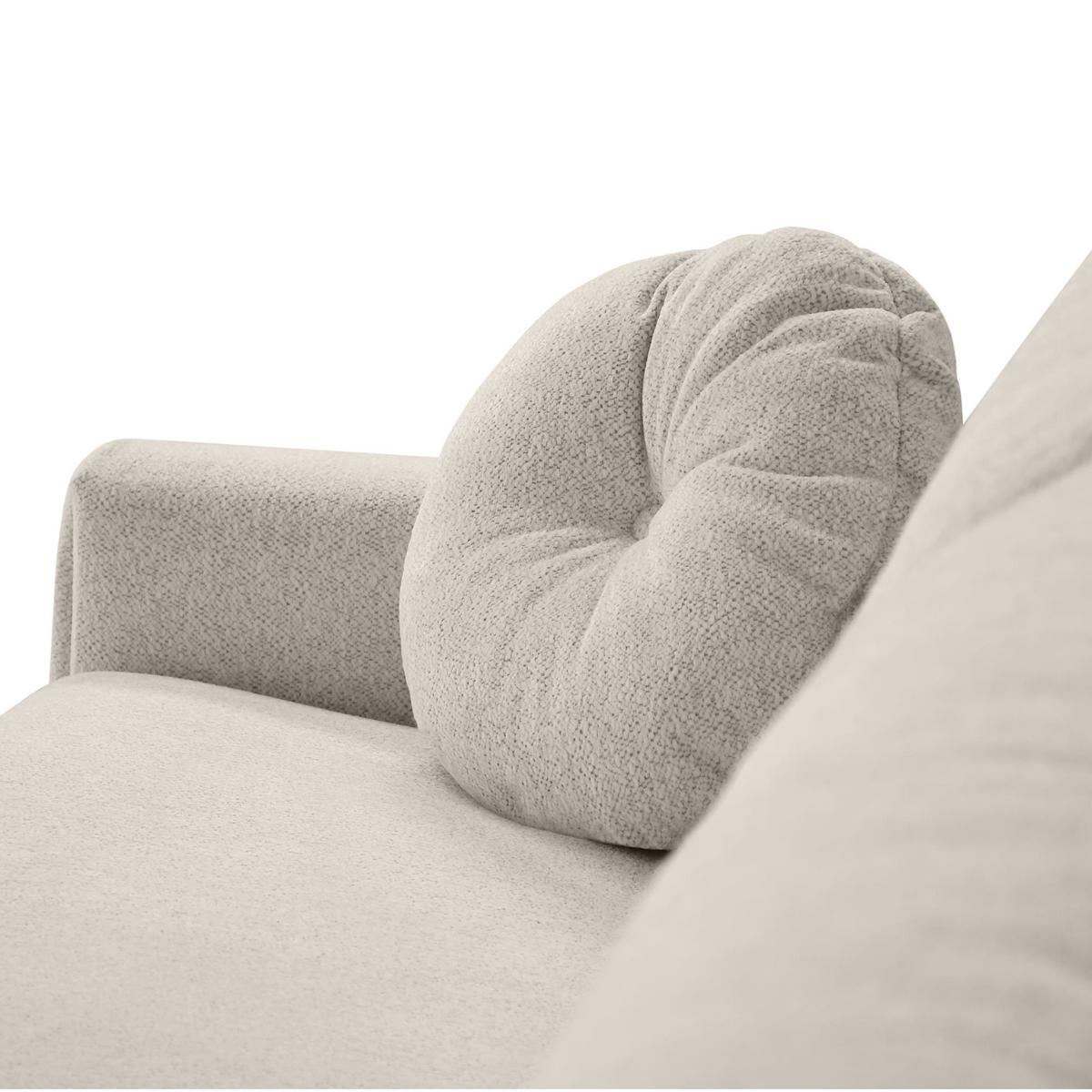 SOFA 2-SITZER Belweder, 220 cm, Beige, Bouclé-Stoff - Sandfarben/Wengefarben, Holz/Textil (218/95/94cm) - Beautysofa