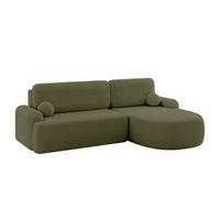 ECKSOFA mit Schlaffunktion und Bettkasten LIRA-L - 264x172x89 Grün - Grün, Holzwerkstoff/Textil (172/264cm) - ALTDECOR