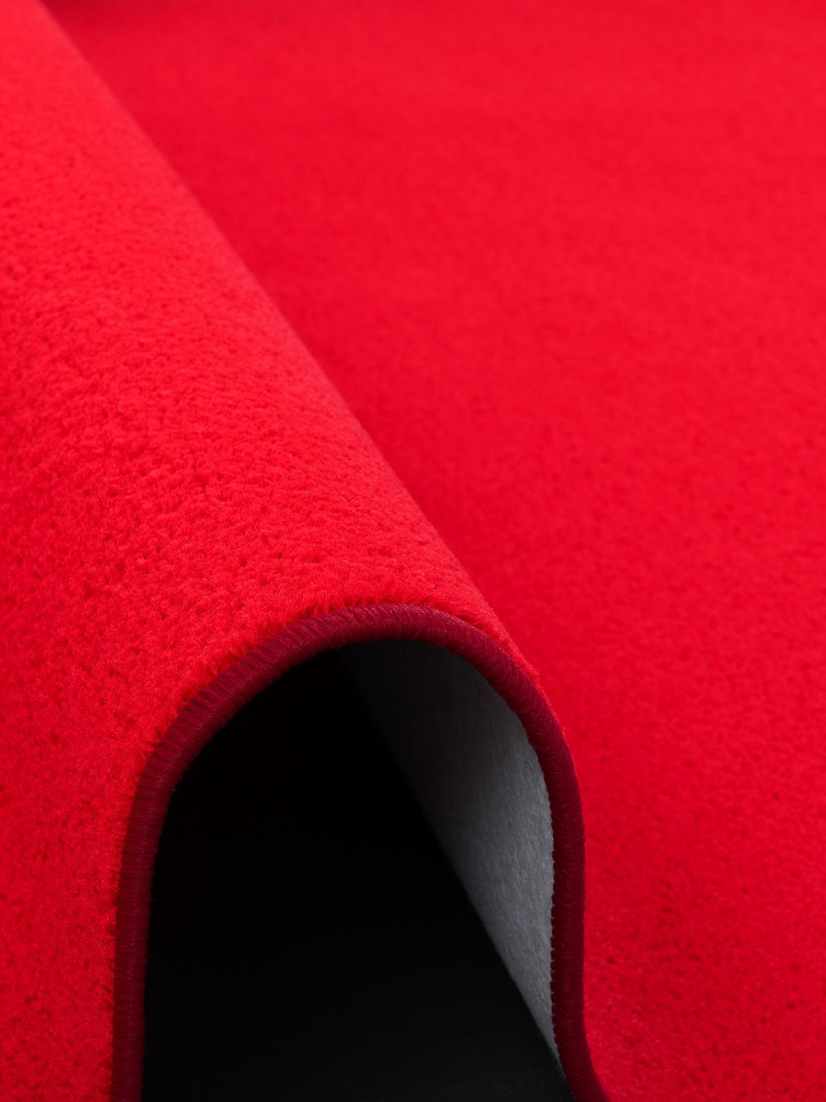 TREND VELOURS TEPPICH JOY RUND - Kirschrot, Textil (100/100cm) - Snapstyle