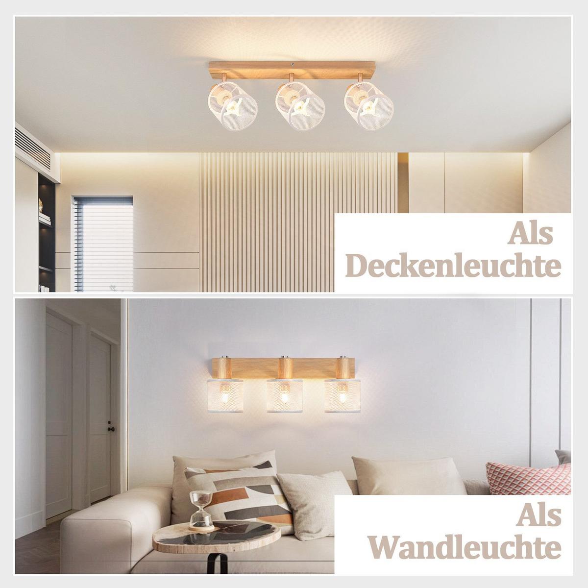 DECKENSTRAHLER Gisela 3-flammig 42/10/14 cm - Weiß, Metall (42/10/14cm) - Nettlife