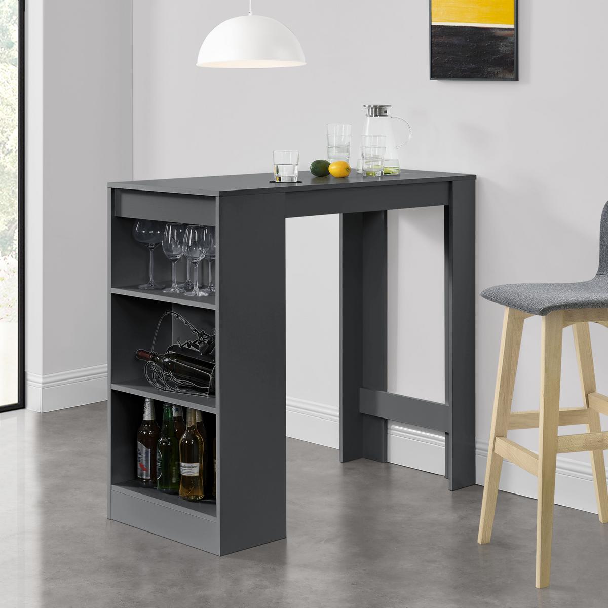 BARTISCH Kouvala - Dunkelgrau, Holzwerkstoff (50/110/103cm) - [en.casa]