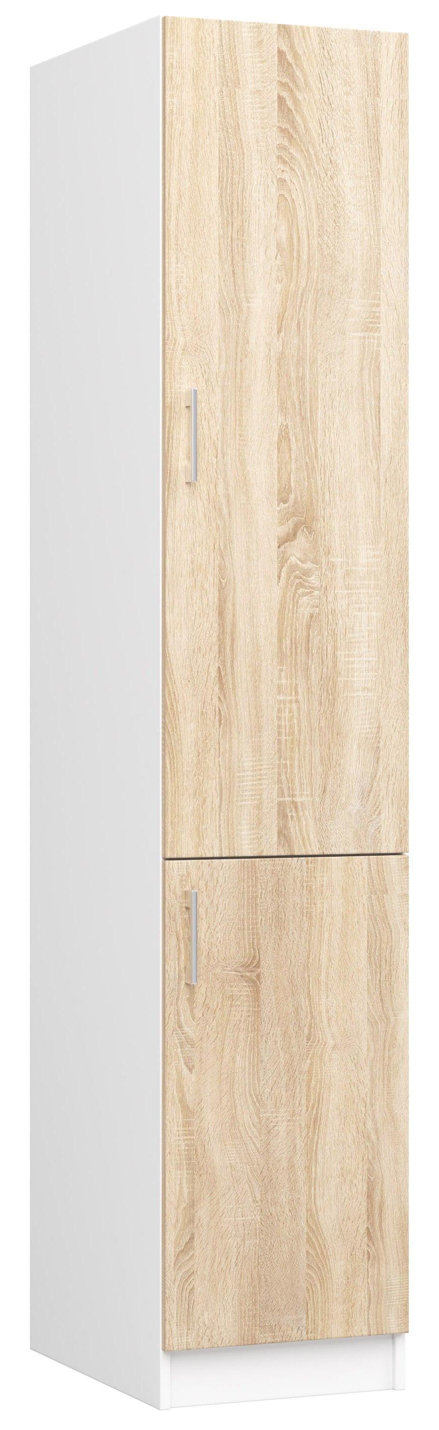 HOCHSCHRANK Weiß, Eiche Sonoma 205/40/55 - Weiß, Holzwerkstoff (40/205/55cm) - RAUMHIRSCH FURNITURE