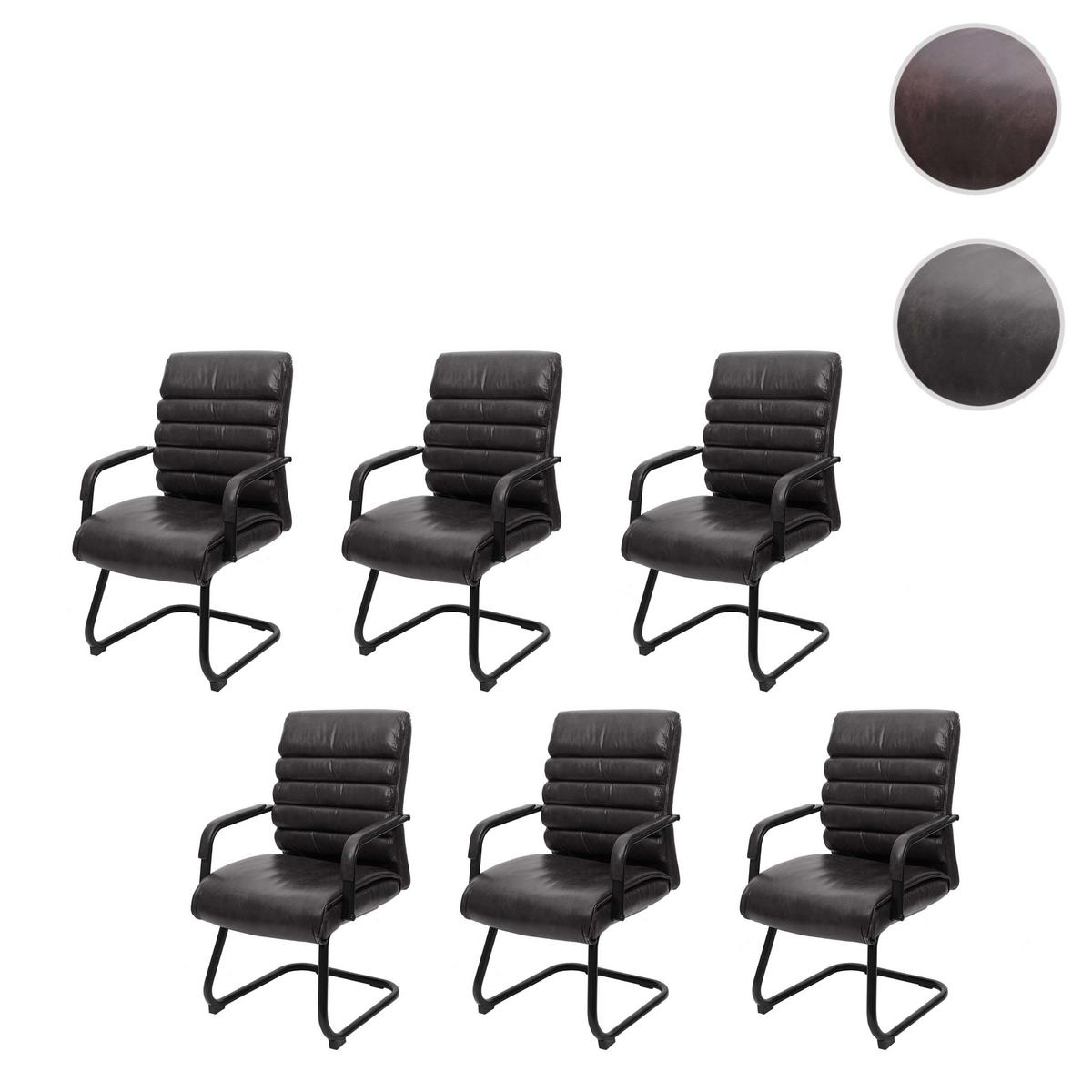 KONFERENZSTUHL Schwarz 6er-Set - Schwarz, Textil (60/100/59cm) - MCW