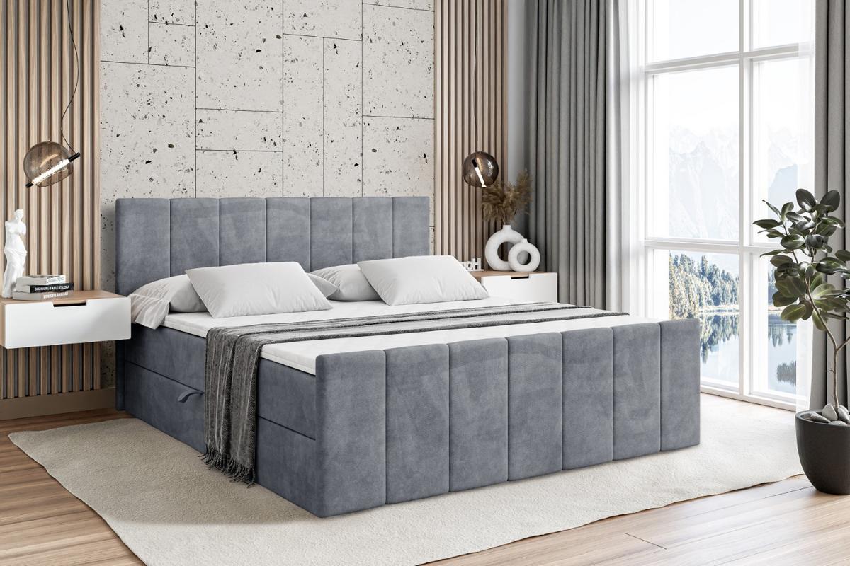 BOXBETT MOETI-Z - 120x200 cm - H4 - Grau - Grau, Holzwerkstoff (120/200cm) - ALTDECOR