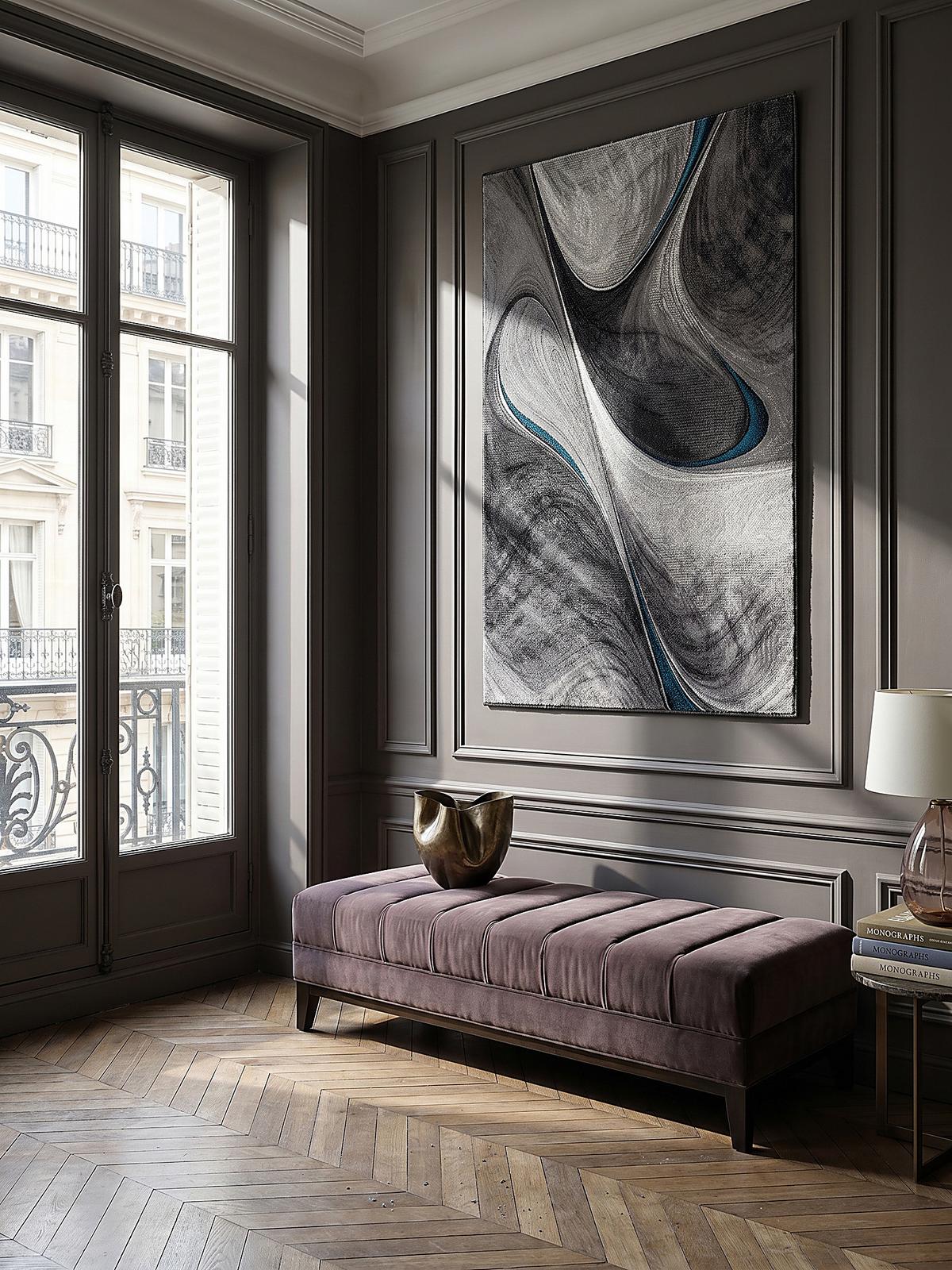 KURZFLORTEPPICH Abstrakt BIENO Polypropylen Grau 200 x 290 cm - Grau, Textil (200/290cm) - KADIMA DESIGN