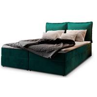 BOXBETT LENTE 140x200 cm mit Matratze und Topper - Grün - Grün, Holz (140/200cm) - MASSENO
