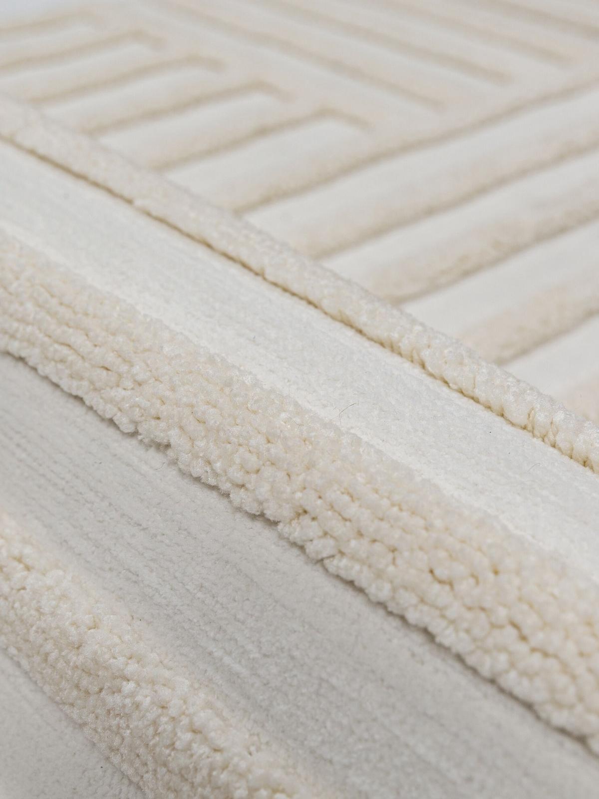 HOCHFLORTEPPICH ENRICK, Bogen-Relief, Creme, 200 x 300 cm - Beige, Textil (200/300cm) - KADIMA DESIGN