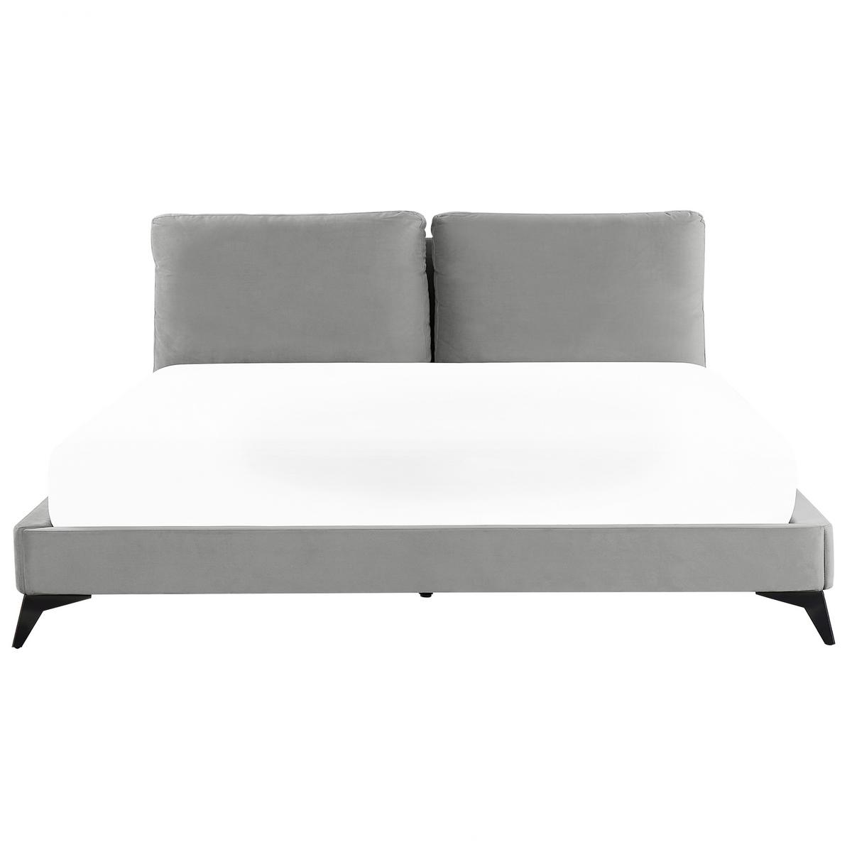 POLSTERBETT 180/200cm Grau Melle - Grau, Textil (180/200cm) - Beliani