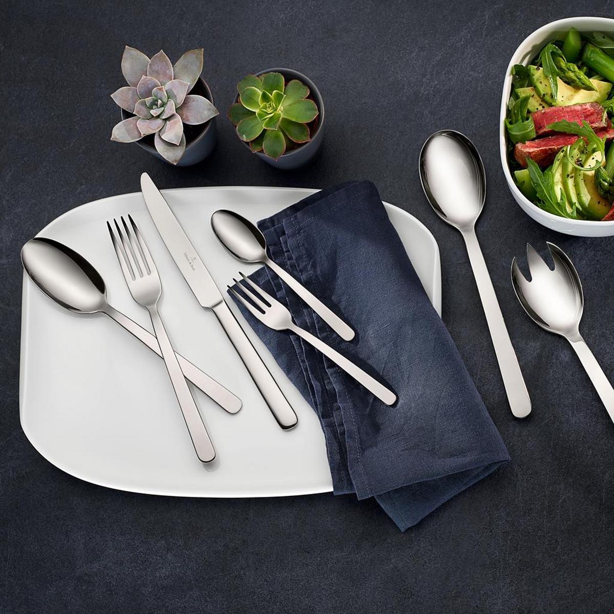 TAFELBESTECK Louis silber 68-tlg. - Silberfarben, Metall - Villeroy & Boch