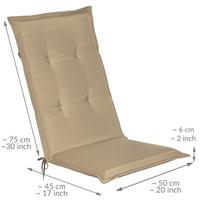 HOCHLEHNERAUFLAGE Loft HL 120/50/6 Natur - Naturfarben, Textil (50/6/120cm) - Beautissu 
