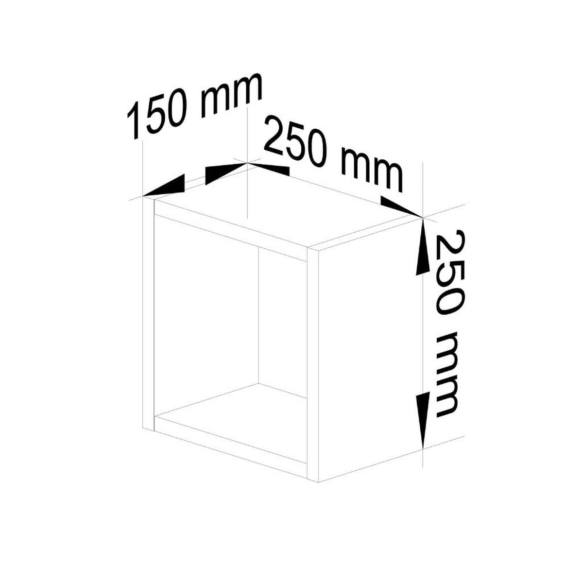 WANDREGAL Eiche Sonoma 25/25/15 - Sonoma Eiche, Holzwerkstoff (25/25/15cm) - RAUMHIRSCH FURNITURE