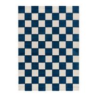 IN- & OUTDOOR-TEPPICH Blau / Weiß Cuadros 160/230 cm - Blau/Weiß, Textil (160/230cm) - Atticgo