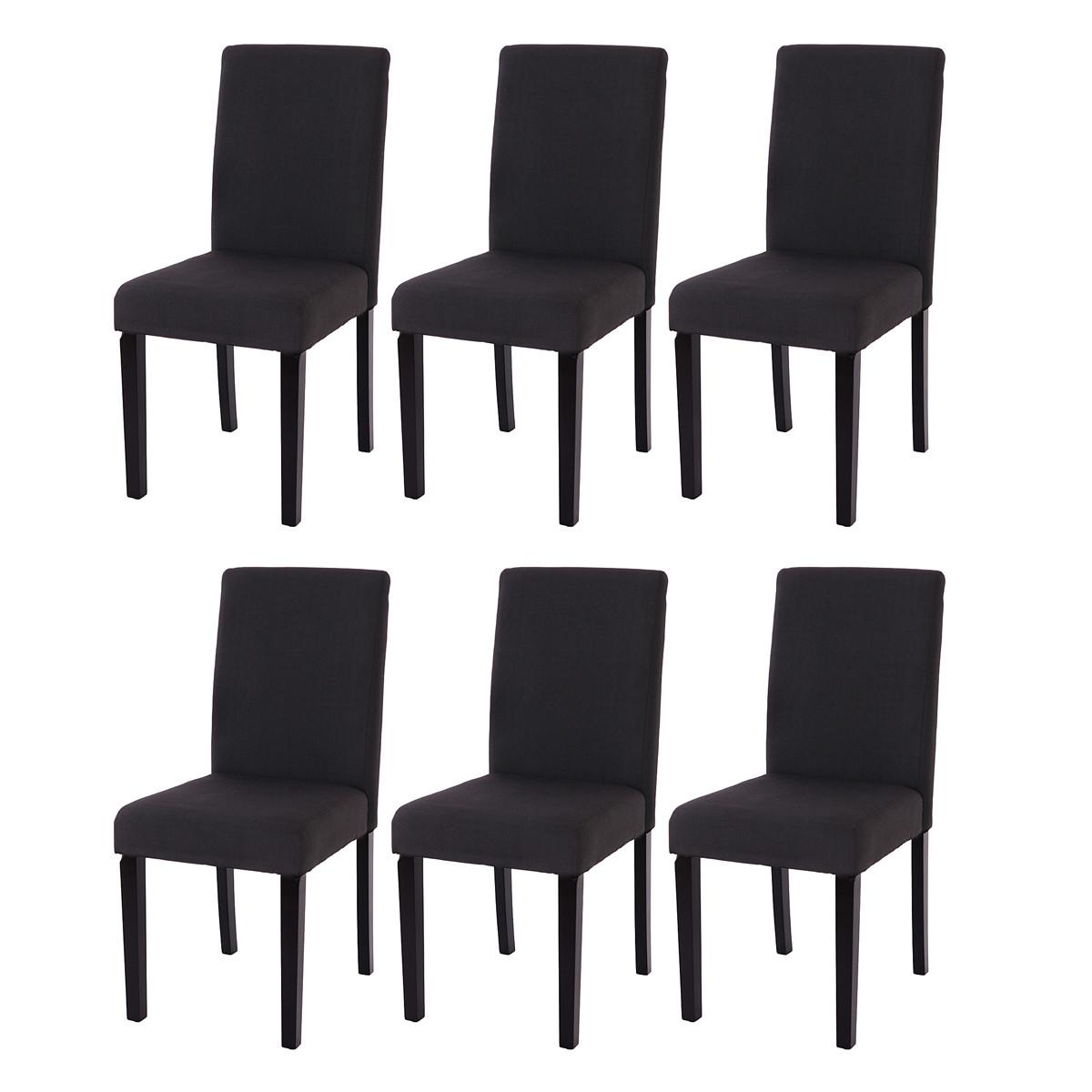 ESSZIMMERSTUHL Schwarz 6er-Set - Schwarz, Textil (43/90/48cm) - MCW