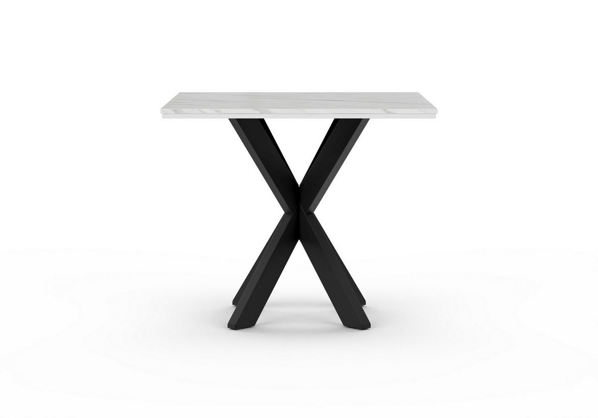 ESSTISCH RASKO 90 x 90 x 73,5 cm - Hellgrau/Schwarz, Holz (90/90/73.5cm) - MASSENO
