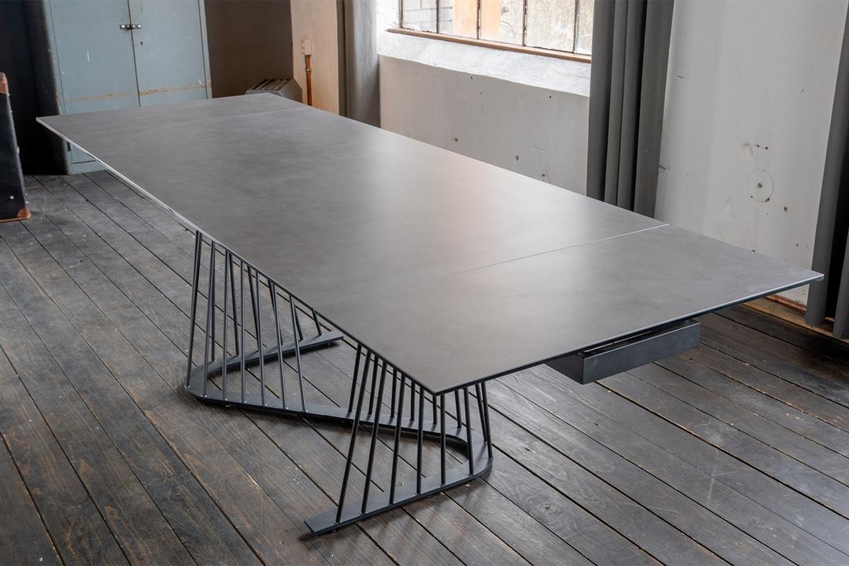 AUSZIEHTISCH ELOISE Schwarz Metall, Glas - Schwarz, Metall (90/180/76cm) - KAWOLA