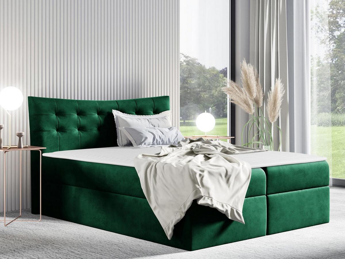 BOXBETT Havana - H3 - Grün, Holz (120/200cm) - MIRJAN24