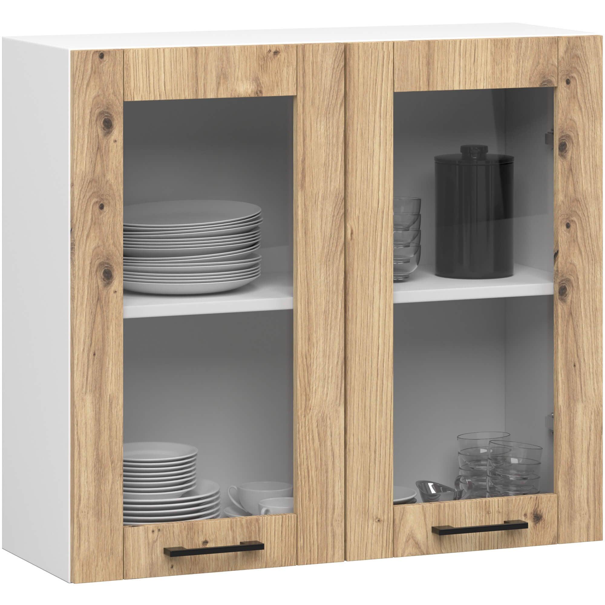 HÄNGESCHRANK Weiß, Eiche Artisan 72/80/30,5 - Weiß/Eiche Artisan, Holzwerkstoff (80/72/30cm) - RAUMHIRSCH FURNITURE