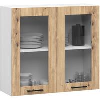HÄNGESCHRANK Weiß, Eiche Artisan 72/80/30,5 - Weiß/Eiche Artisan, Holzwerkstoff (80/72/30cm) - RAUMHIRSCH FURNITURE