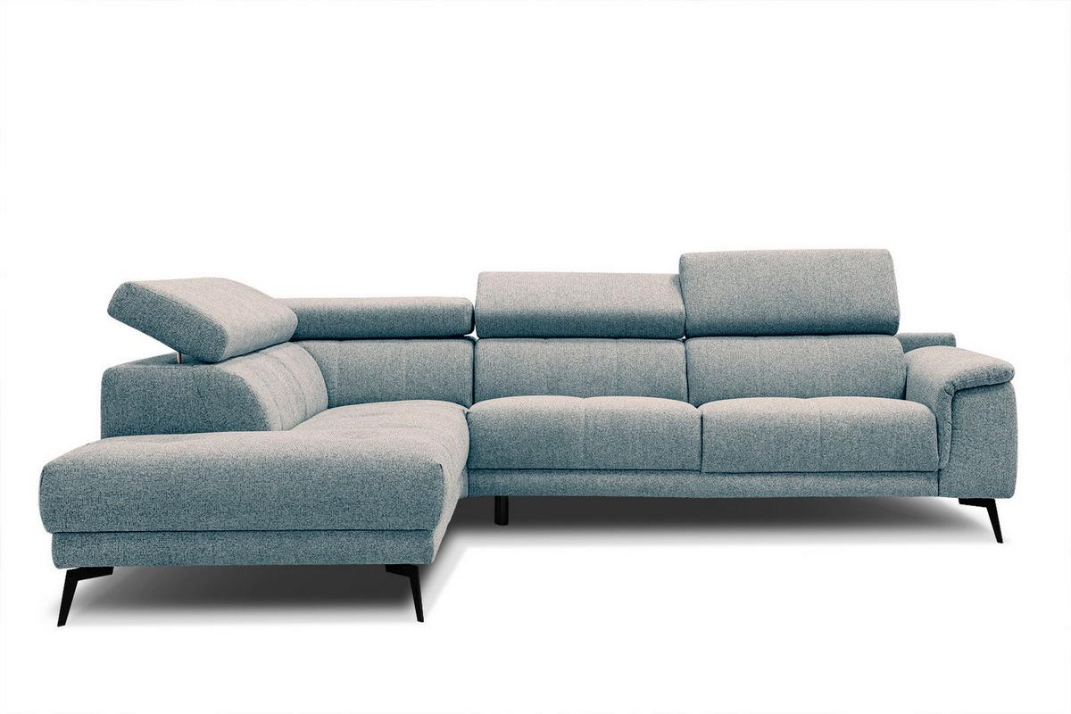 ECKSOFA FIERO 5-Sitzer, mintgrün - Schwarz/Mintgrün, Holzwerkstoff/Textil (158/269cm) - Wozimo