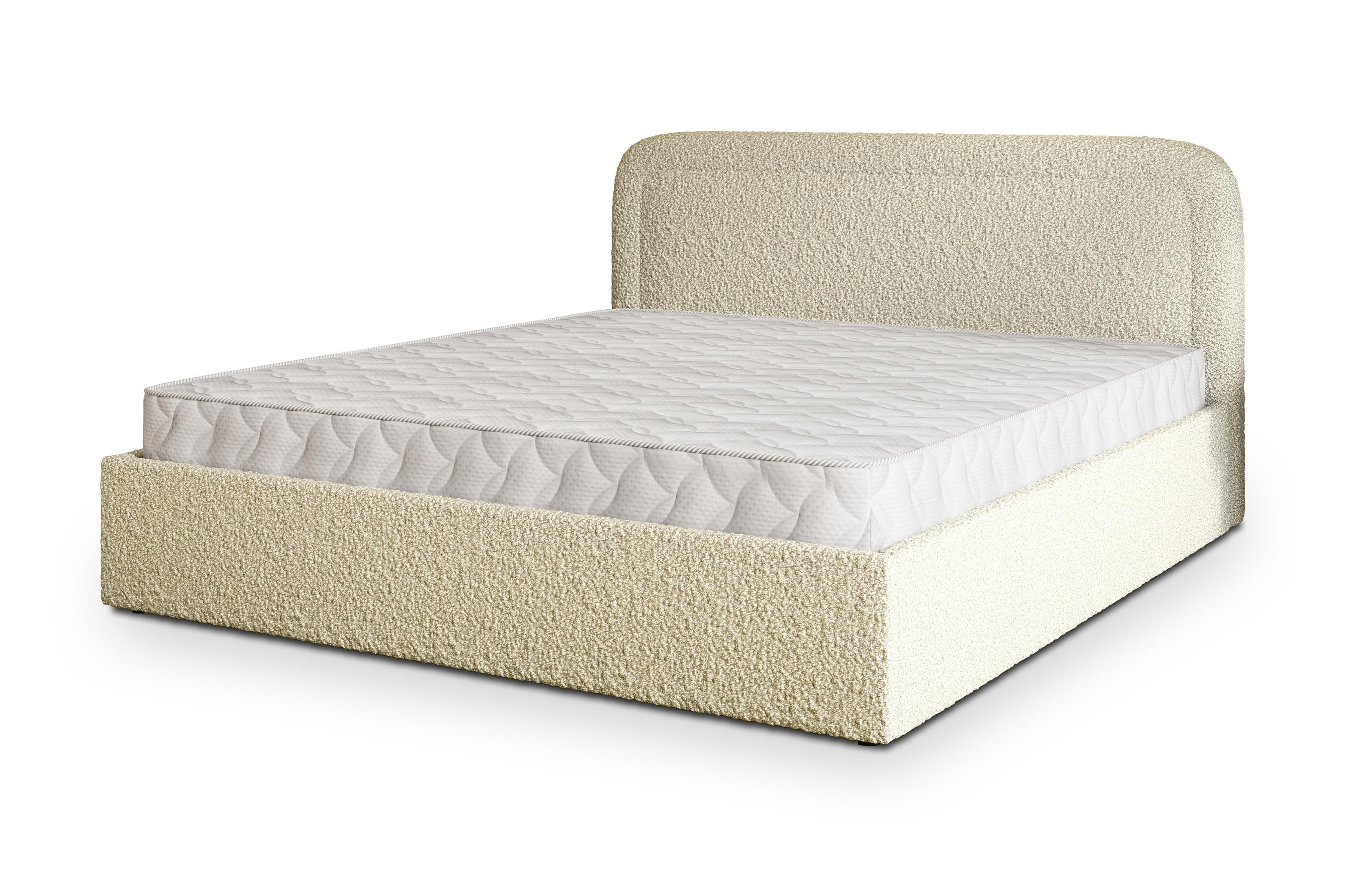 POLSTERBETT BENIRA Q 140x200 cm mit Bettkästen - Creme - Creme, Holz (140/200cm) - MASSENO