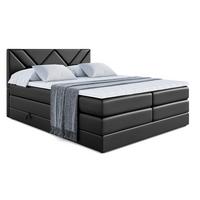 BOXSPRINGBETT BARWA KING - 140x200 - H3/H4 - Schwarz Hochglanz - Schwarz Hochglanz, Holzwerkstoff (140/200cm) - ALTDECOR
