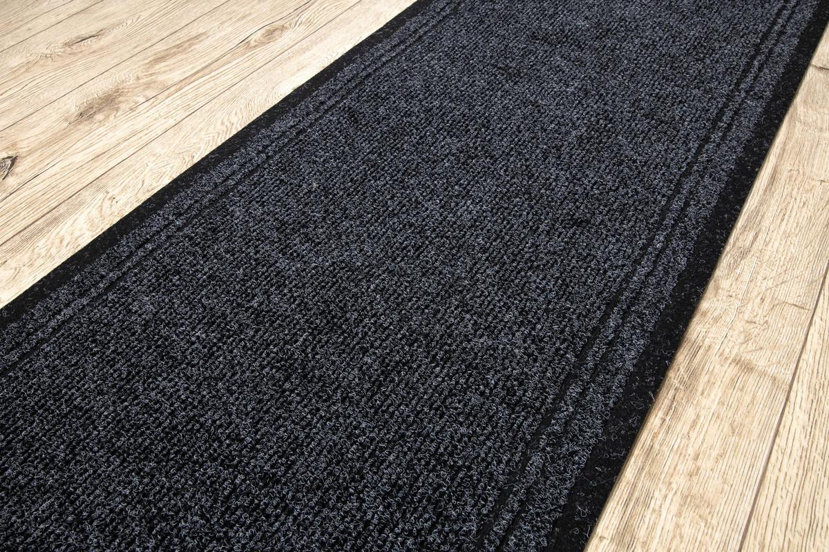 LÄUFER MALAGA anthrazit 80/240 cm - Anthrazit, Textil (80/240cm) - rugsX