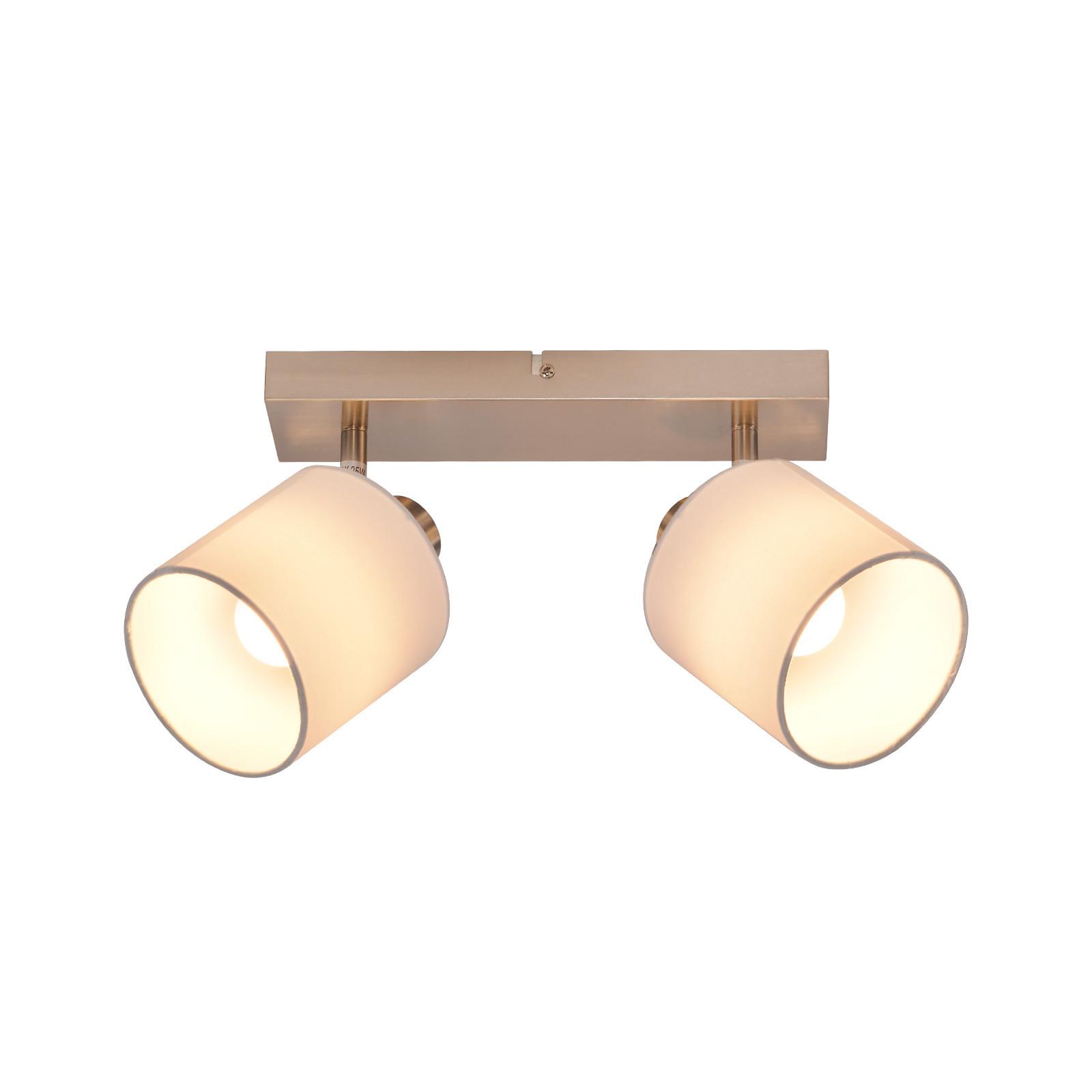 DECKENSTRAHLER Brand 2-flammig 25/11/21 cm - Silberfarben, Textil (25/11/21cm) - Nettlife