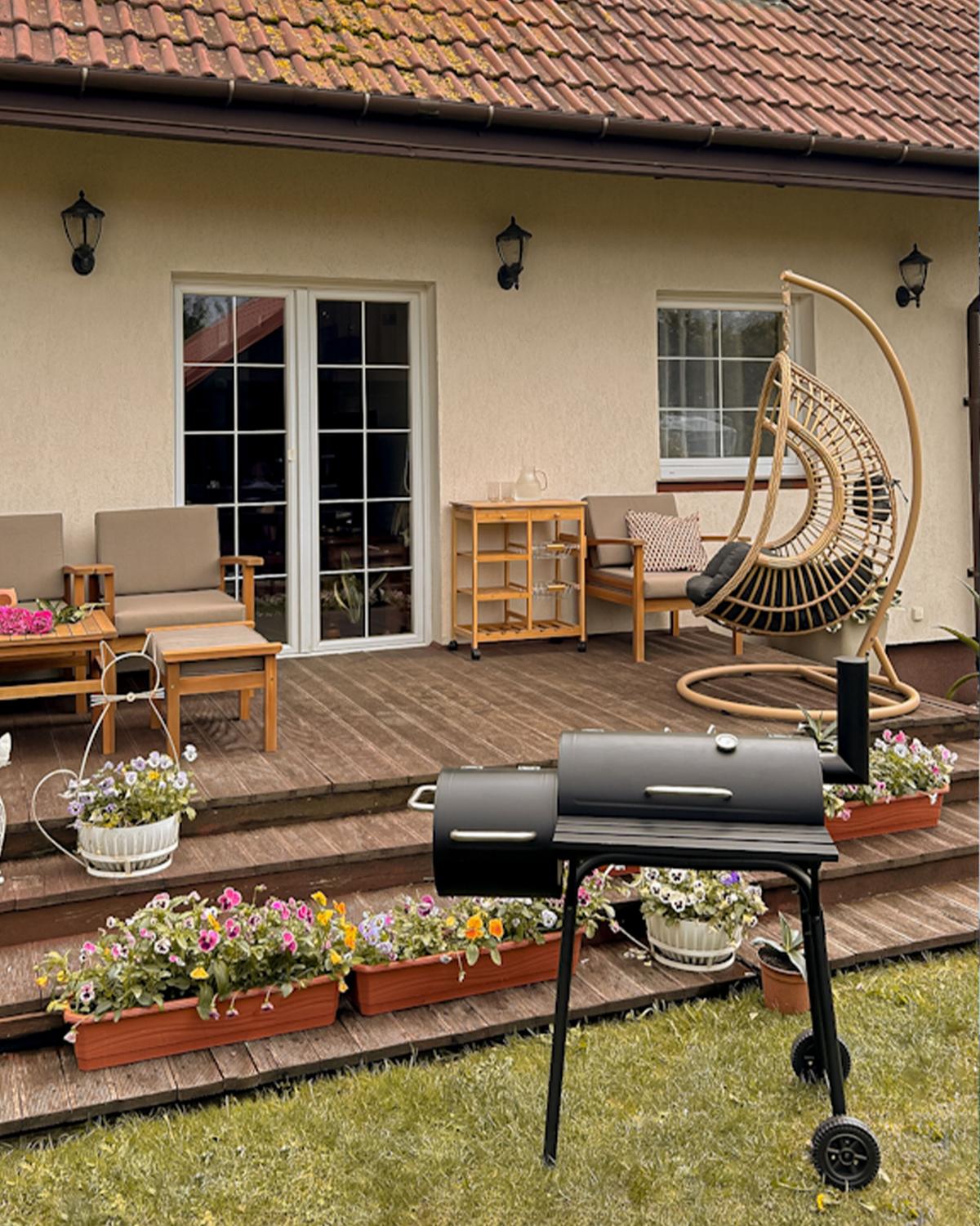 SERVIERWAGEN Bambus Hellbraun Morino - Braun, Holz (67/80/37cm) - Beliani