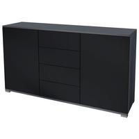 SIDEBOARD Santo Schwarz matt - Schwarz, Holzwerkstoff (138.5/75.5/35cm) - Vladon