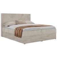BOXBETT NORDIC 200/200 - Beige Cord - Topper Visco - H3 - Beige/Schwarz, Kunststoff/Textil (200/200cm) - MKS