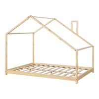 KINDERBETT Siuntio - Naturfarben, Holz (140/200cm) - [en.casa]
