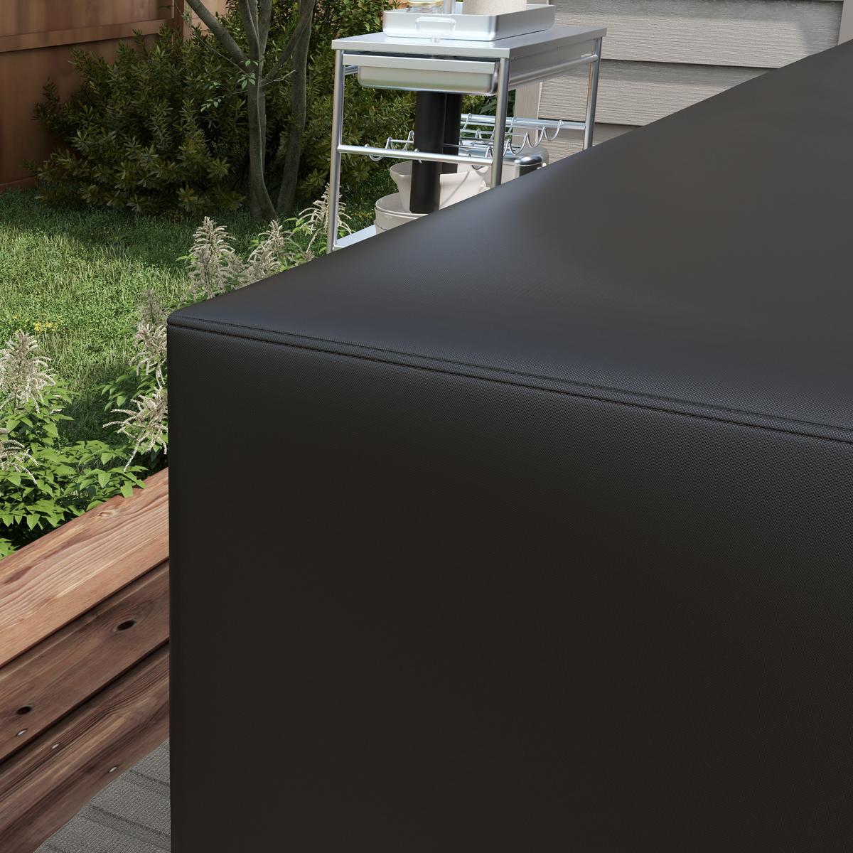 SCHUTZHÜLLE mit L-Form 250/250/79 cm - Schwarz, Textil (250/79/250cm) - Outsunny