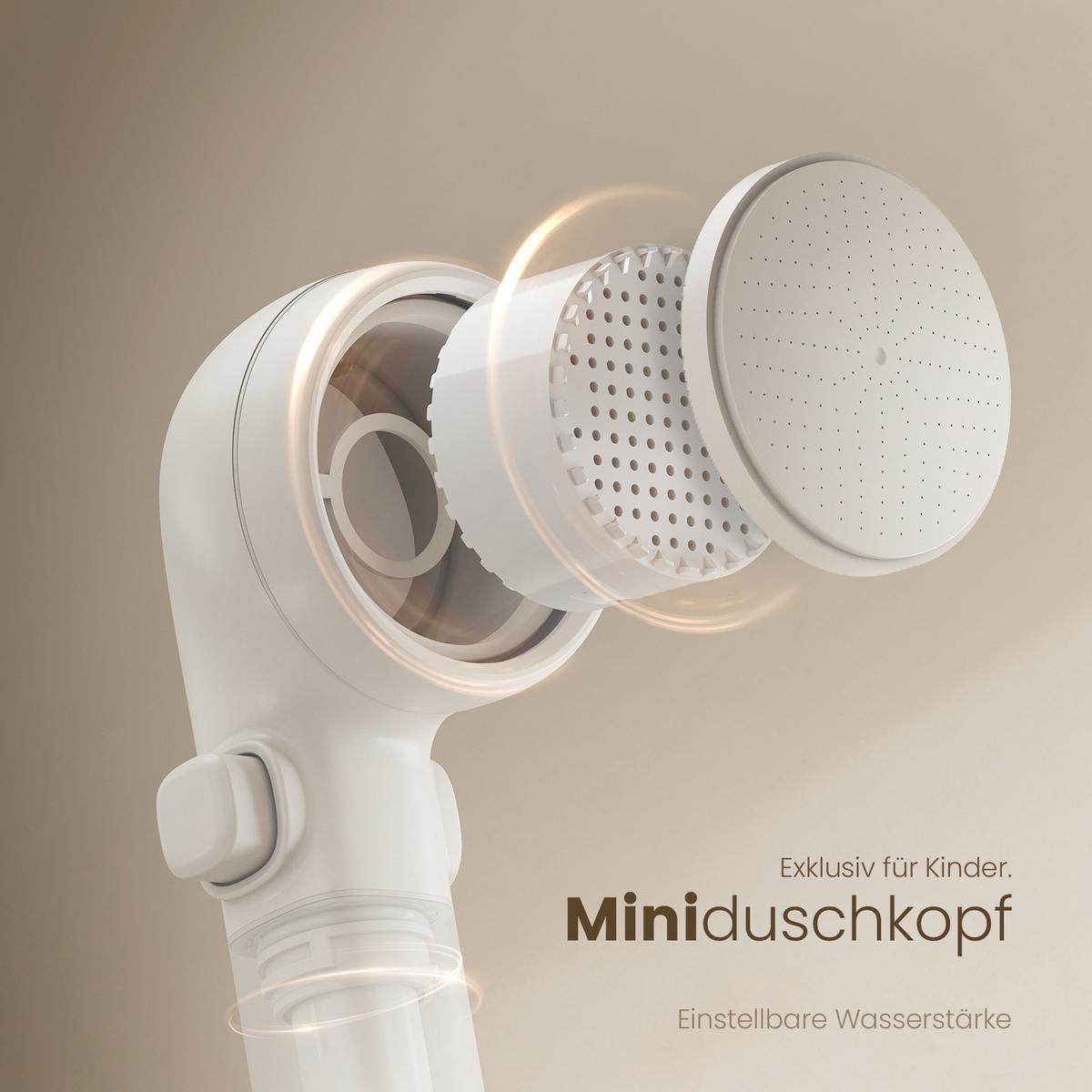 ÜBERKOPFBRAUSESET mit Thermostat und 4 Wasserauslässen 40,9/60/105 cm - Weiß, Metall (40/113/58cm) - EMKE