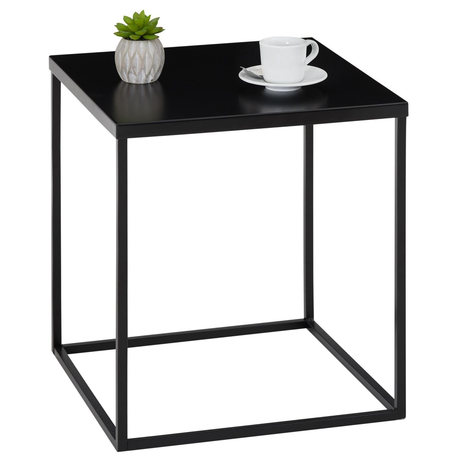 BEISTELLTISCH HILAR schwarz - Schwarz, Metall (40/40/45cm) - IDIMEX