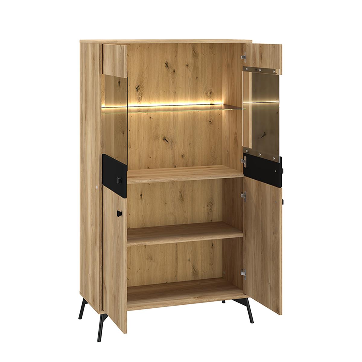 GESCHIRRSCHRANK Elara Holz - Braun, Holzwerkstoff (90/160/40cm) - Petits-meubles