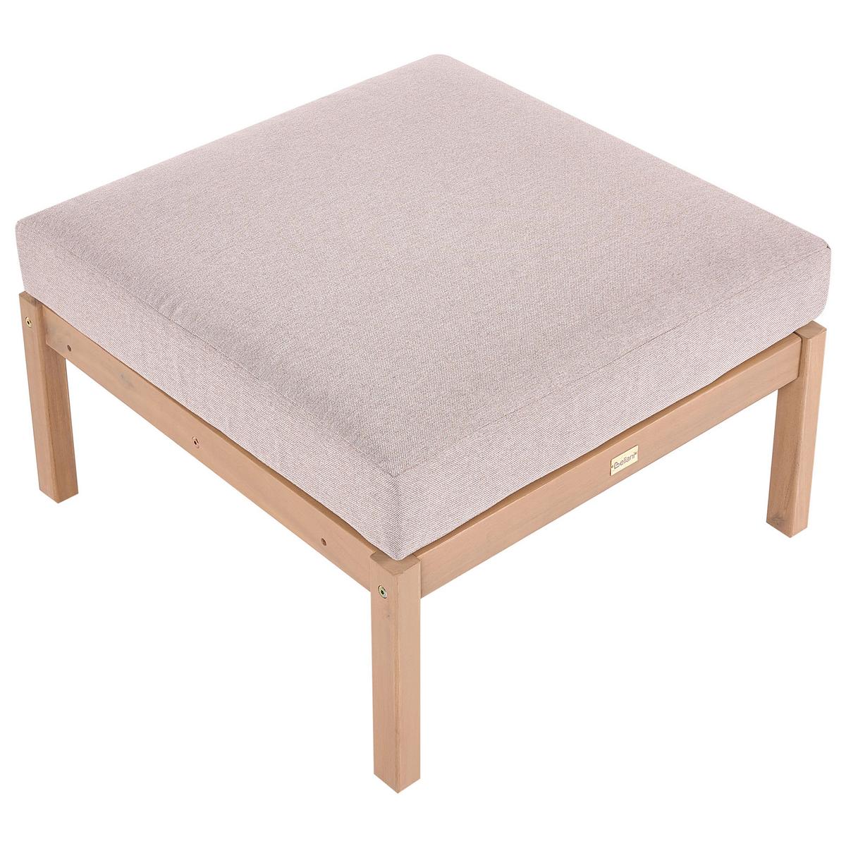 OTTOMANE Hellbraun Rivello - Hellbraun/Beige, Holz (66/42/66cm) - Beliani