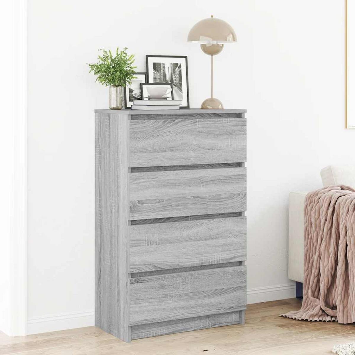 KOMMODE Salazar 60/35/98.5 cm - Grau, Holzwerkstoff (60/98.5/35cm) - Nettlife