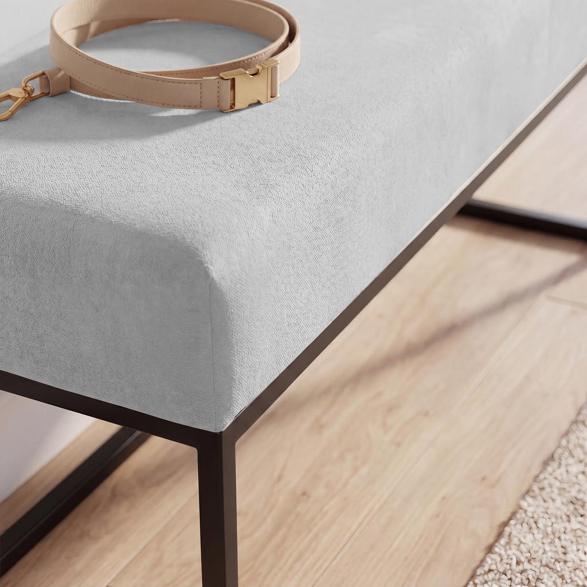 POLSTERBANK PURE 100 cm Metallgestell, Schwarz / Grau - Grau, Textil/Metall (100/44/30cm) - Idohome