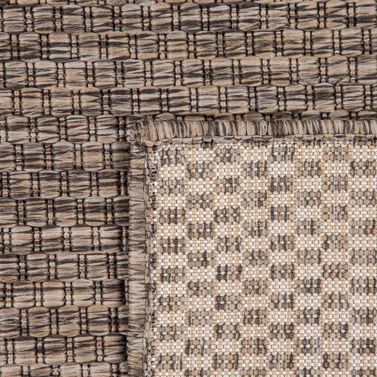 FLACHWEBTEPPICH, einfarbig, aus Polypropylen, Braun, Ø 80 cm - Braun, Textil (80/80cm) - KADIMA DESIGN